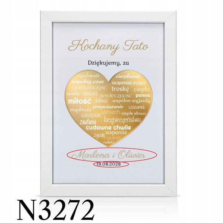 ŚLUBNE PODZIĘKOWANIA DLA RODZICÓW MAMY TATY OBRAZ RAMKA PLAKAT ŚLUB 3D