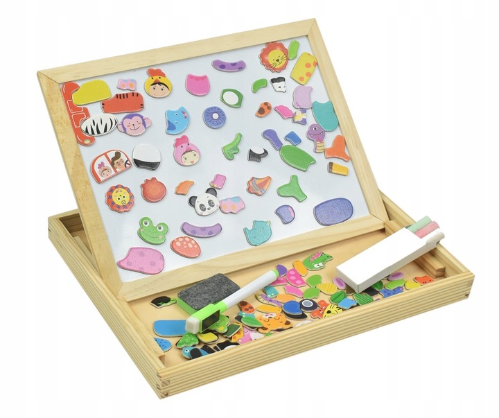 EDUKACYJNA DUŻA TABLICA MAGNETYCZNA KREDOWA