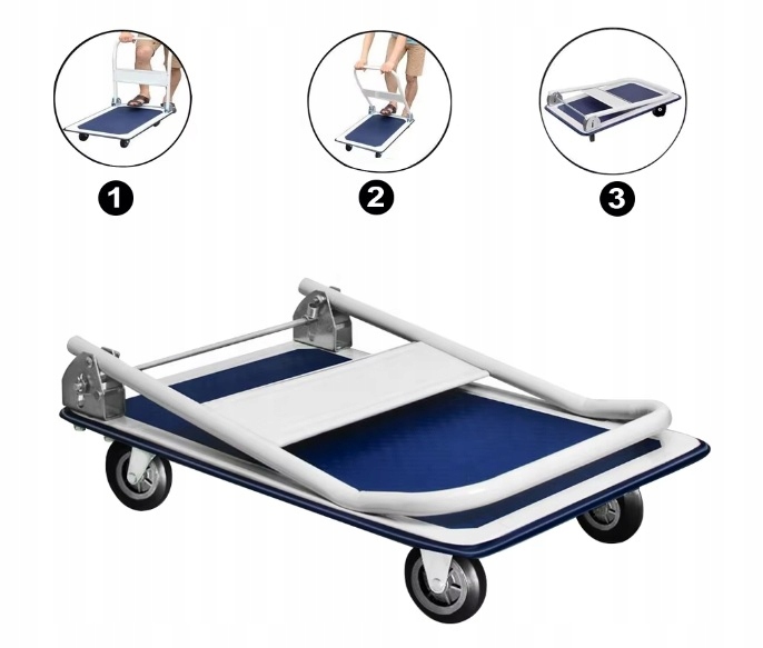 Wózek platformowy platforma transportowy magazynowy towarowy STRONG 150kg