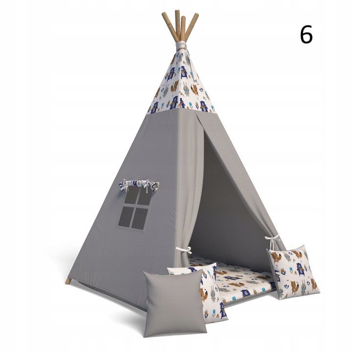 Namiot TiPi Wigwam + 3 szt poduszka + mata
