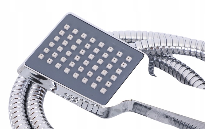 Słuchawka prysznicowa z wężem chrom do wanny z uchwytem ściennym YOKA