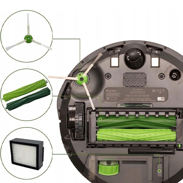Zestaw Szczotki Filtry Rolki do iRobot Roomba e5 e7 i3+ i4+ i5+ i6+
