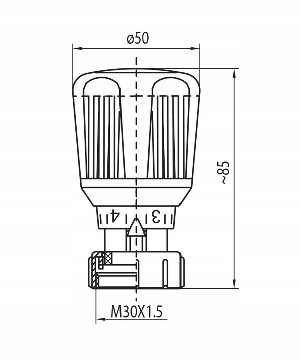 VALVEX GŁOWICA TERMOSTATYCZNA VIRGO TYP GZ 03