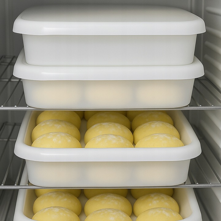 Pojemnik 40x30 z pokrywką do dojrzewania ciasta na pizzę gastronomiczny