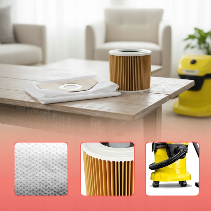 12X WORKI DO ODKURZACZA KARCHER WD3 WD2 PLUS FILTR WOREK KARCHER