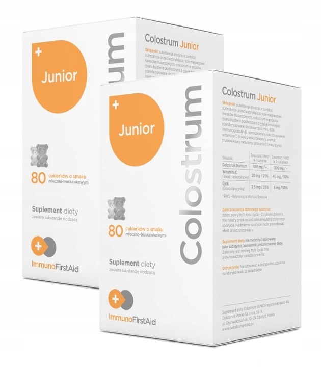 COLOSTRUM JUNIOR +PROBIOTYK IMMUNO FIRST AID 165mg