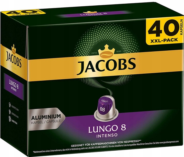 KAWA NESPRESSO JACOBS LUNGO INTENSO 40szt XXL-PACK