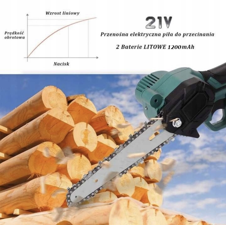 PIŁA ŁAŃCUCHOWA AKUMULATOROWA RĘCZNA 2 AKUMULATORY