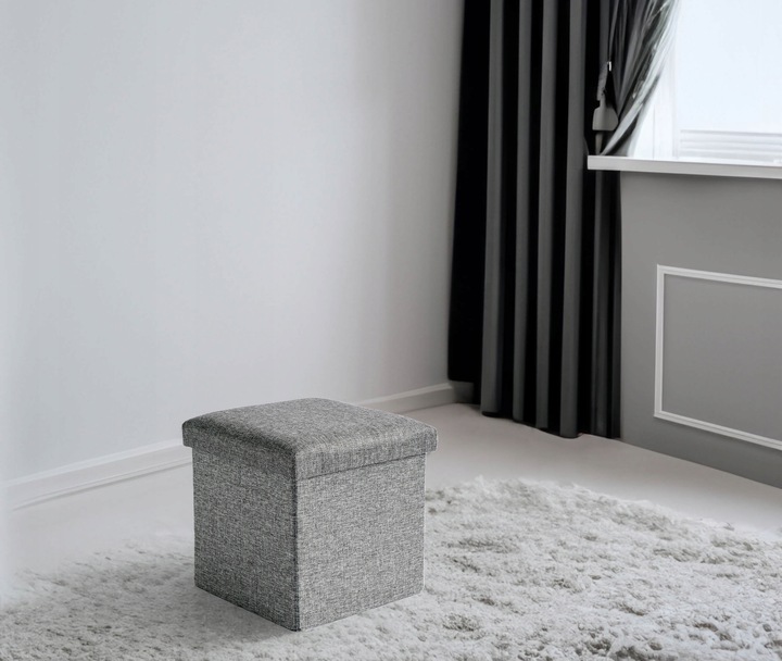 PUFA OTWIERANA SKŁADANA TAPICEROWANA SKRZYNIA POJEMNIK ZE SCHOWKIEM r.