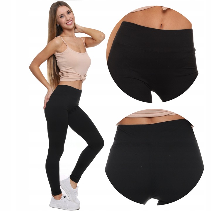 Legginsy Wysoki Stan Kryjące Getry Klasyczne Miękkie Miękkie MORAJ L/XL