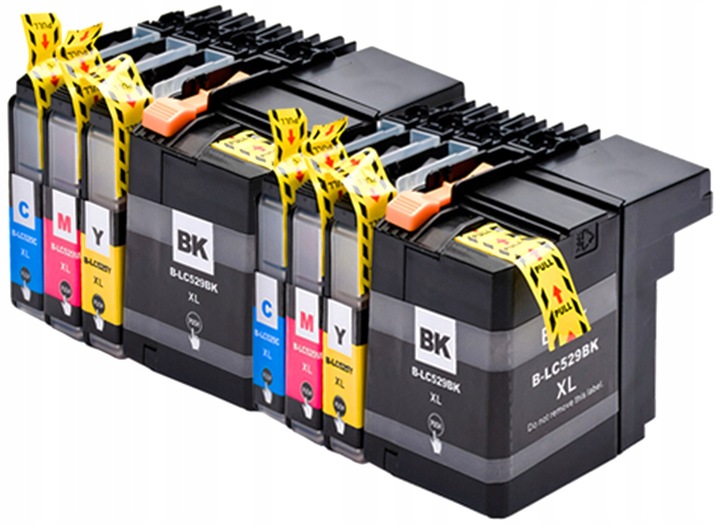 ZESTAW TUSZE DO DRUKARKI BROTHER DCP-J100 DCP-J105 MFC-J200 LC-529 LC-525