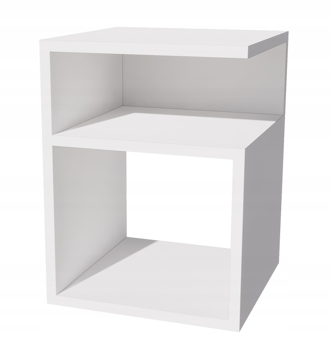 Szafka nocna szóstka, stolik bez szuflad, biały, sypialnia