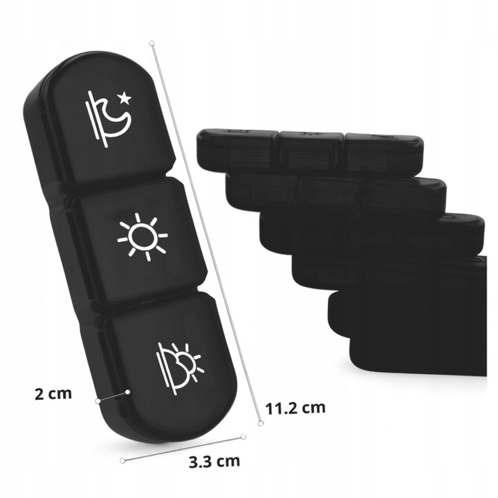 KASETKA NA TABLETKI LEKI TYGODNIOWA ORGANIZER POJEMNIK 7 dni 3 pory dnia