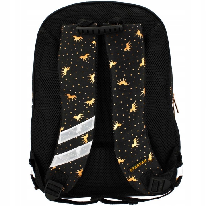 PLECAK TORNISTER SZKOLNY JEDNOROŻEC ZŁOTY DLA DZIEWCZYNKI KLASY 1 3