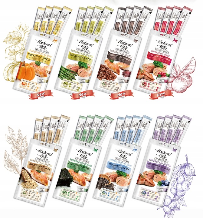 Natural Kitty Premium Tuńczyk, łosoś & żurawina x 6