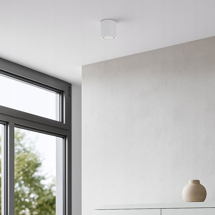 Oprawa Natynkowa Halogenowa Tuba LED GU10 spot sufitowa biała