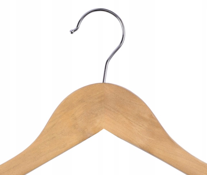 WIESZAK DREWNIANY NA UBRANIA KOMPLET 10 SZTUK DO GARDEROBY WIESZAKI