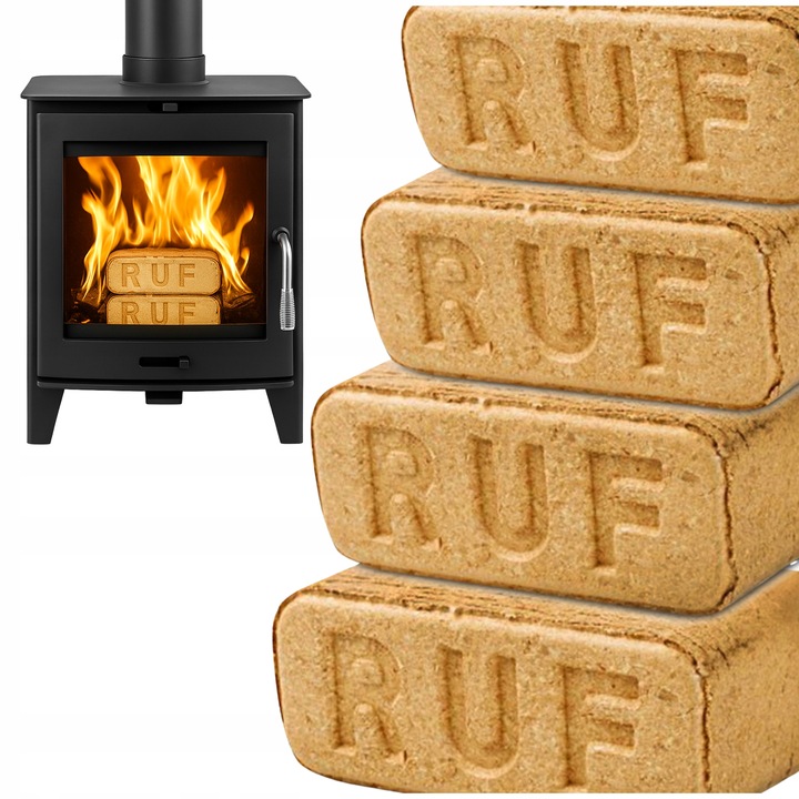 Brykiet Kominkowy Brykiet Opałowy RUF Drzewo Liściaste Opał Kostka 20kg
