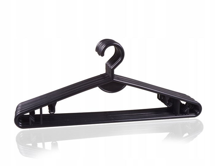 WIESZAKI NA UBRANIA ODZIEŻ UBRANIOWE ODZIEŻOWE UNIWERSALNE CZARNE 50