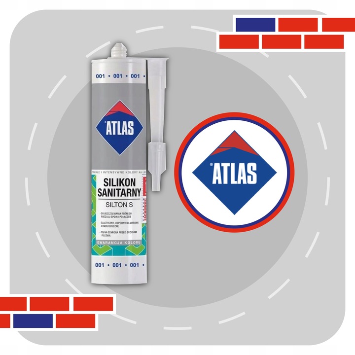 ATLAS SILIKON SANITARNY BIAŁY 280ml