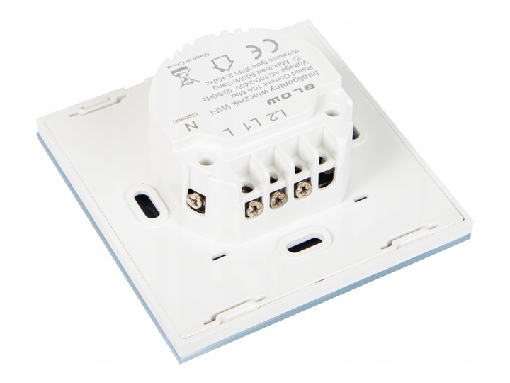 DOTYKOWY WŁĄCZNIK ŚWIATŁA DWUKANAŁOWY SZKLANY LED BIAŁY WiFi Tuya