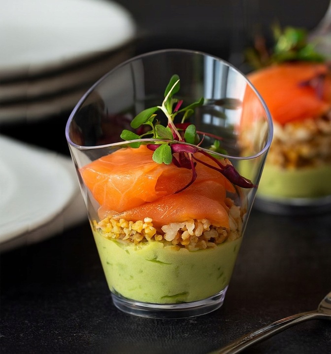 Pojemnik fingerfood pojemniki na desery przekąski fala 120 ml 24 szt.