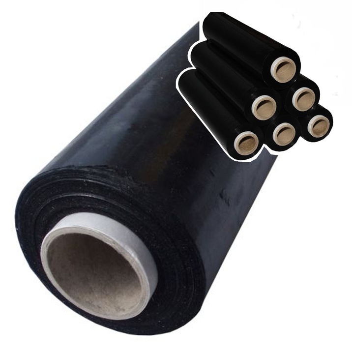 FOLIA STRETCH CZARNA 3,0 KG DUŻO FOLI KRYJĄCA