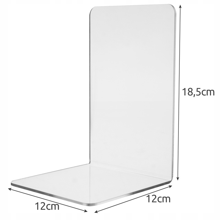 Podpórki do Książek Stojak Podpórka 6x Przezroczyste Plexi Stojaki