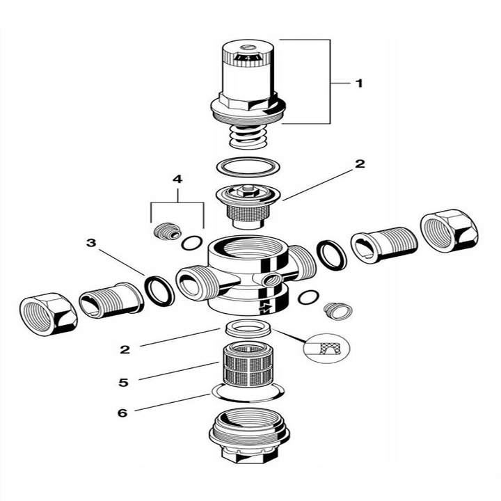 REDUKTOR CIŚNIENIA WODY 1 CALA 3/4 MANOMETR+FILTR DŁUGI Z ZAWOREM 3Ccc