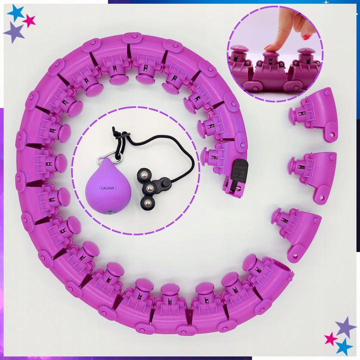 HULA HOP ODCHUDZAJĄCE z Obciążeniem Obciążnikiem Smart z Wypustkami HULAHOP