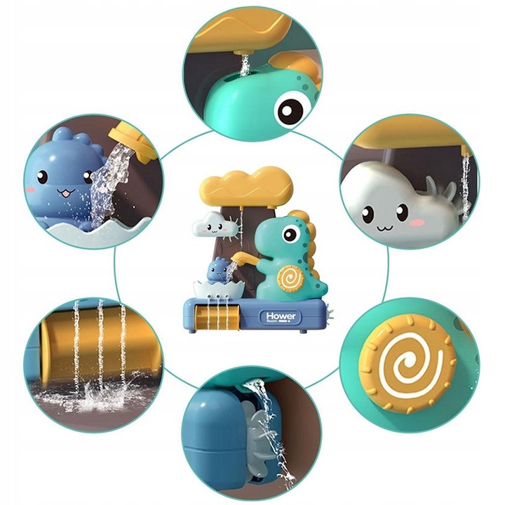 ZABAWKA DO WODY ZABAWKI DO KĄPIELI DLA DZIECI ZESTAW WANNY SENSORYCZNA RUCH