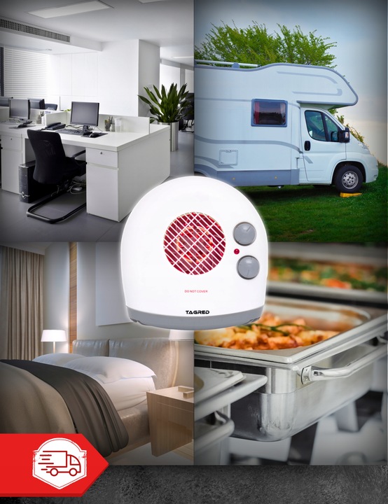 Grzejnik elektryczny Cicha Farelka Mocny Termowentylator 2000W Termostat