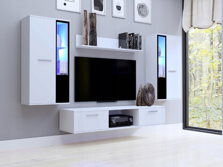 Meblościanka CUBE biały mat meble pokojowe