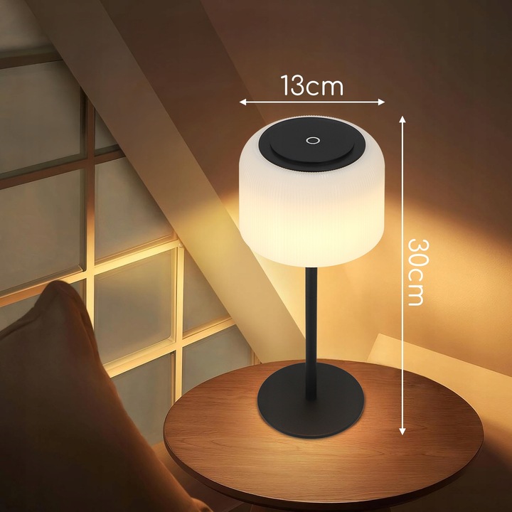 Lampka Na Biurko Stołowa LED Dotyk Akumulatorowa Ściemniacz 3 Barwy