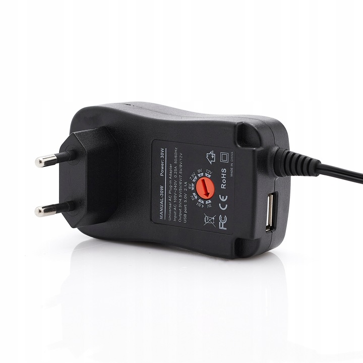 ZASILACZ UNIWERSALNY REGULOWANE NAPIĘCIE WYJŚCIOWE WYMIENNE KOŃCÓWKI