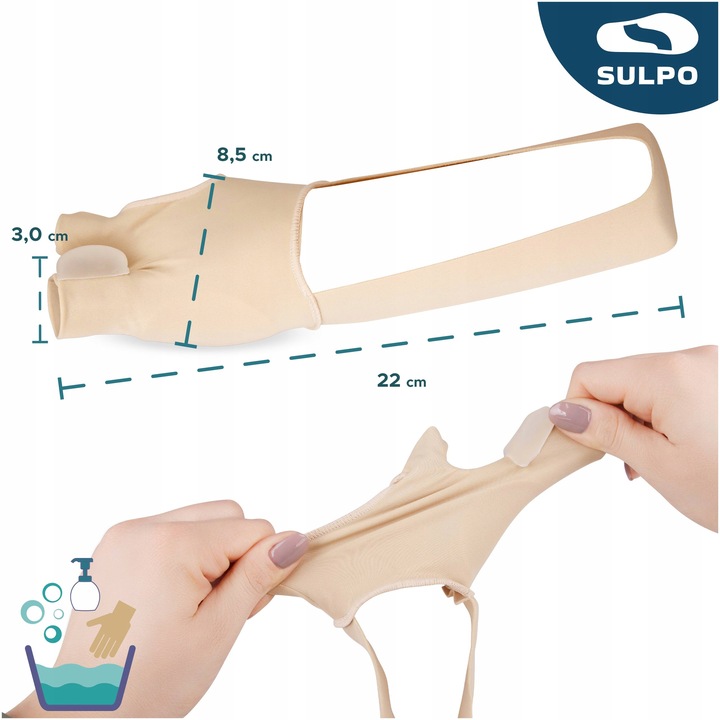 OPASKA SEPARATOR na dużego palca żelowy KLIN OSŁONA haluksy pasek na piętę