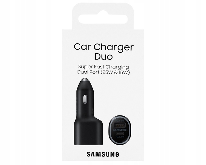 ŁADOWARKA SAMOCHODOWA SAMSUNG USB-A/USB-C 25W/15W