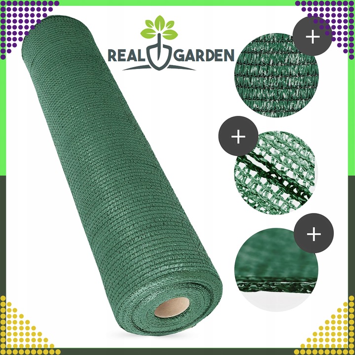 Siatka Cieniująca 1,5x50m Maskująca 95% Osłona Mata Na ogrodzenie Płot