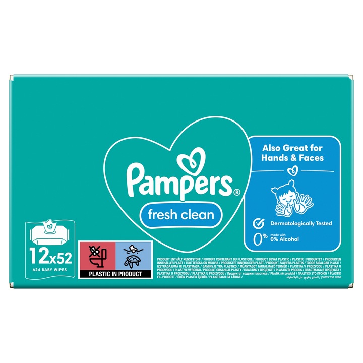 Pampers Chusteczki FRESH CLEAN 12x52 szt.