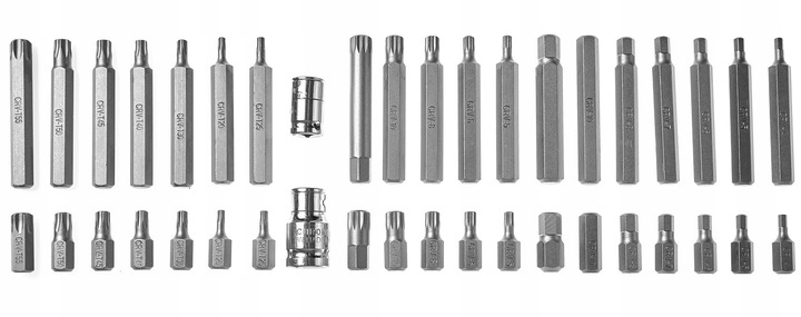 ZESTAW BITÓW KLUCZY IMBUS SPLINE TORX 40 el BITY
