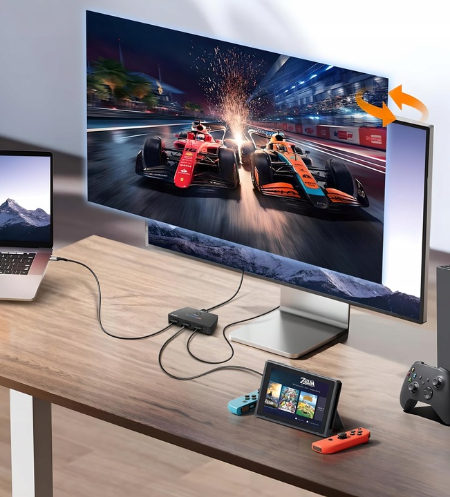 PRZEŁĄCZNIK HDMI 2.0b 3x1 SWITCH ROZDZIELACZ 3 WEJŚCIA 4K 60Hz HDR