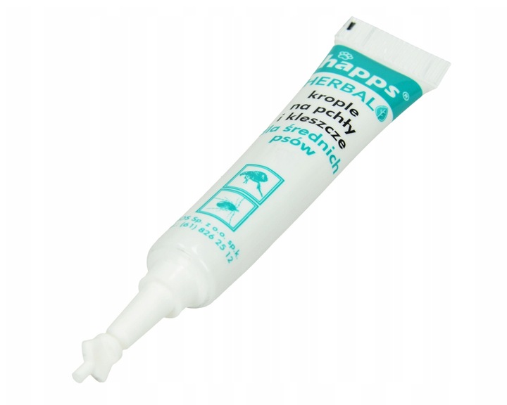 KROPLE NA PCHŁY KLESZCZE DLA DUŻYCH PSÓW (20-40KG) HAPPS DŁUGIE DZIAŁANIE