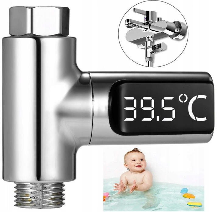 Termometr Prysznicowy Wannowy do Kąpieli pod Prysznic Wanna Wody Kranu