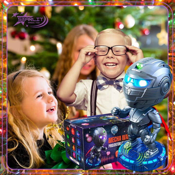 Projektor Gwiazd z Głośnikiem Bluetooth Lampka + 8 Dźwięków Relaksuje 4w1