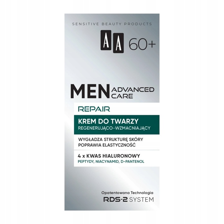 AA MEN ADVANCED CARE REPAIR 60+ krem do twarzy regenerująco-wzmacniający