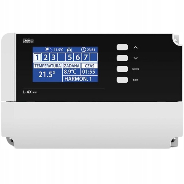 STEROWNIK REGULATOR LISTWA STERUJĄCA OGRZEWANIEM 4 SEKCJE STREFY L-4X WiFi