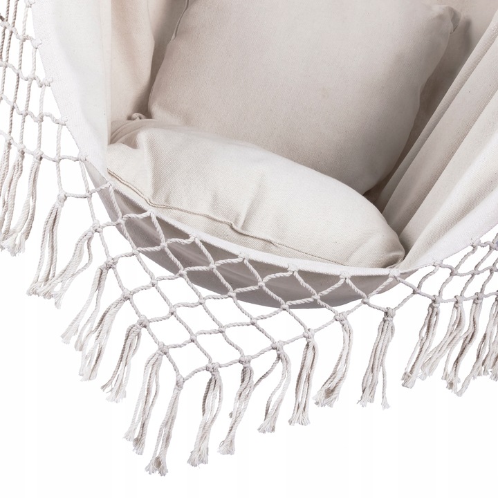 FOTEL WISZĄCY krzesło BRAZYLIJSKIE hamak 2X PODUSZKI huśtawka KOKON