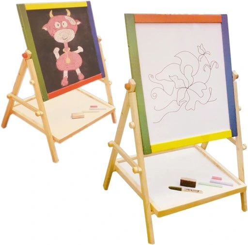 STOJĄCA TABLICA DWUSTRONNA DLA DZIECI 2W1+ GRATIS