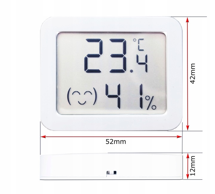 Najmniejszy Czujnik Sensor Temperatury Wilgotności LCD Zigbee Tuya #Export
