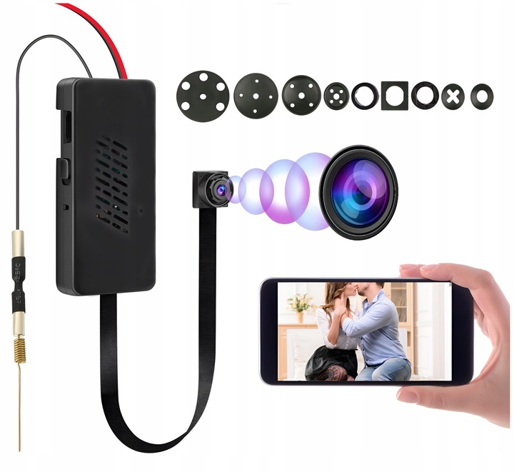 MINI KAMERA SZPIEGOWSKA UKRYTA WIFI DETEKCJA RUCH PODGLĄD ZDALNY NA